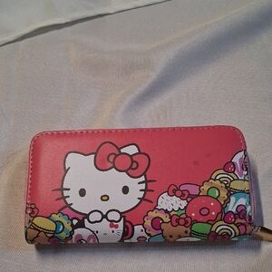 Hello Kitty Pink Wallet with Colorful Sweets Design